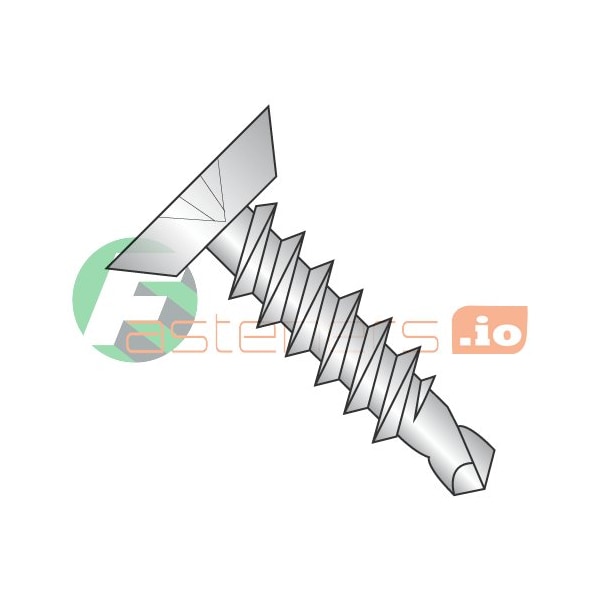 Newport Fasteners Self-Drilling Screw, #6 x 3/4 in, 18-8 Stainless Steel Flat Head Phillips Drive, 5000 PK 797281 - main